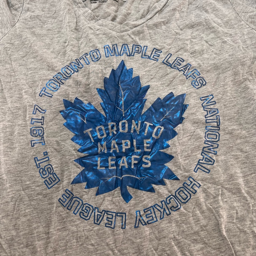 NHL Gray T-Shirt with Black Logo